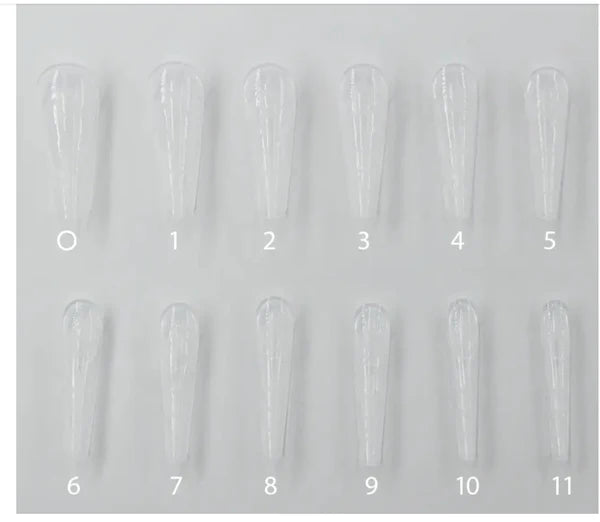 Tips F1 Almond Russian New Style Medium Size - 120un( Tips de francesa Reversa com degrau)