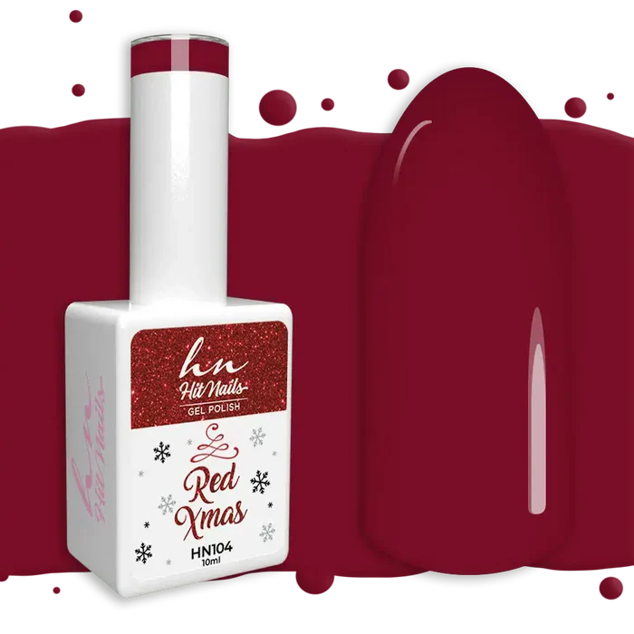 Gel Polish Red Xmas 10ml - HN104