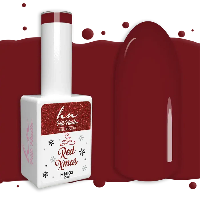 Gel Polish Red Xmas 10ml - HN102