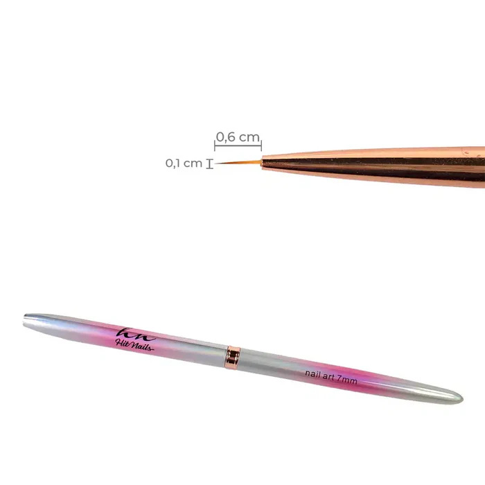 Pincel Nail Art com Tampa 7mm