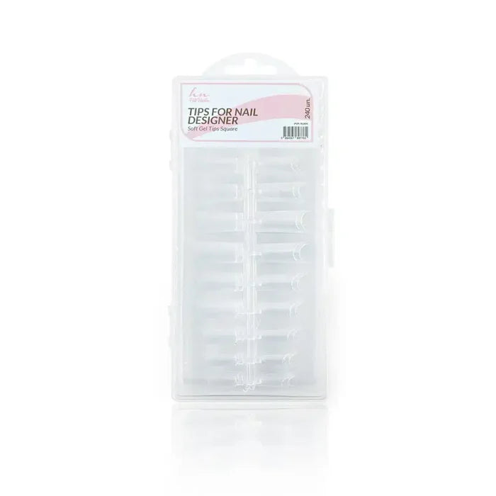 Tips for Nail Designer - Soft Gel Tips Square 240 un.