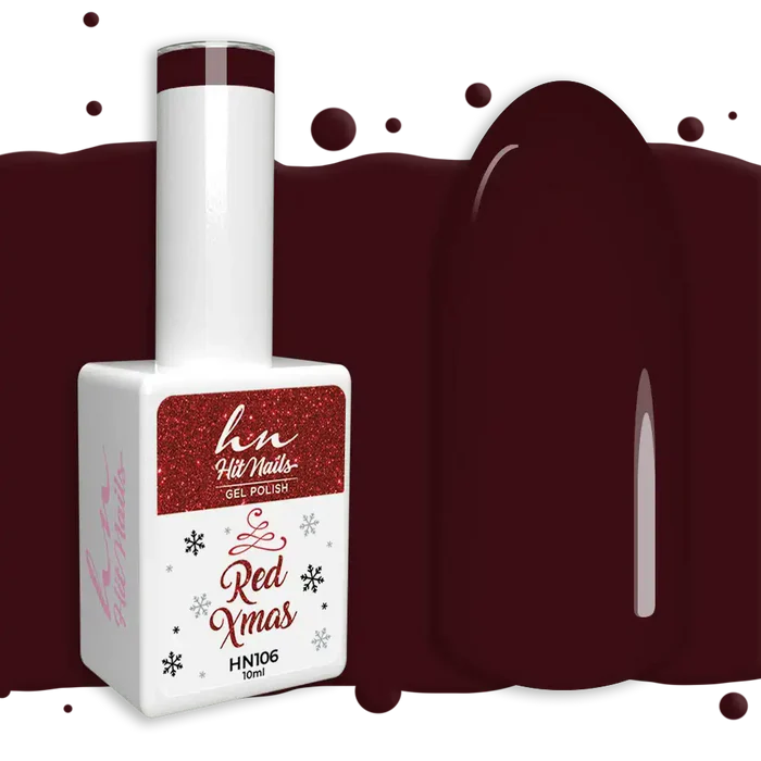 Gel Polish Red Xmas 10ml - HN106