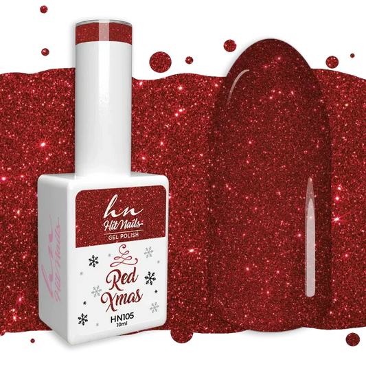 Gel Polish Red Xmas 10ml - HN105