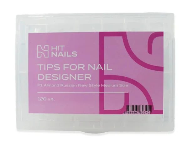 Tips F1 Almond Russian Normal Size With Color - 120un.
