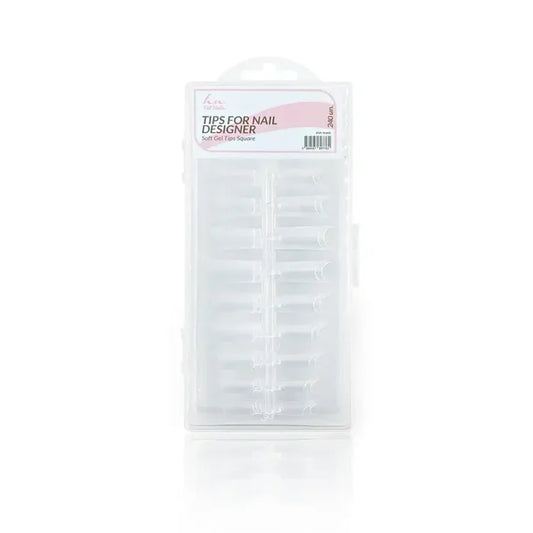 Tips for Nail Designer - Soft Gel Tips Square 240 un.